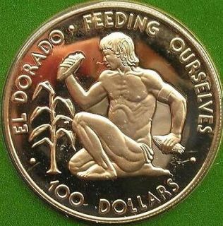 Guyana 1977 Legendary 100 Dollars Gold Coin,Proof