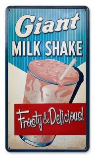 Giant Milk Shake Frosty & Delicious ice cream parlor/diner/c afe 8x14