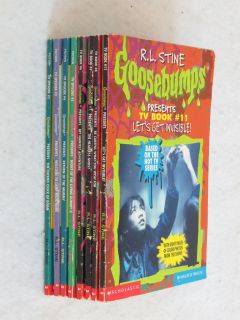 Stines GOOSEBUMPS PRESENTS TV BOOK Lot of 8 Paperbacks