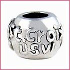 Wholesale 10pcs St. Croix USVI Palm Silver Bracelet Charms European