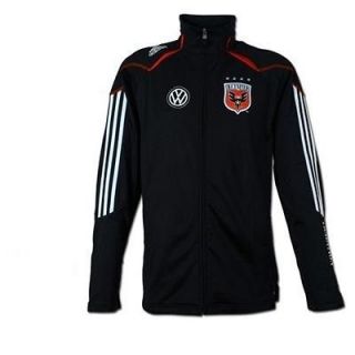 Adidas DC United Mens Small S Soccer Jacket Track Top Black White