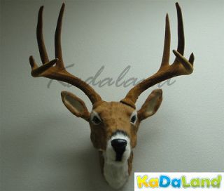 Deer Head Realistic Deerhead Wall Mount Hanger Replica Furry Animal