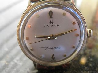 Vintage Hamilton 17 Jewel Thin O Matic Automatic 14k Solid Gold Watch