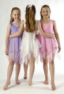 Pretty Angel Lyrical Dress Dance Costume Pink Lilac White Sparkle
