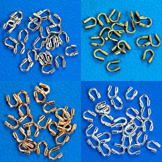 Crimp Loop Wire Protector Golden,Silver, WGP,Bronze 200PCS Pick Color