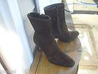 WOMENS GENUINE BROWN LEATHER SUEDE ANKLE BOOTS 3HEEL SIZE 7 B