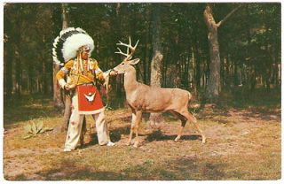 American Indian CHIEF LITTLE EAGLE Wisconsin Dells Deer Park PHOTO