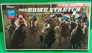 THE HOME STRETCH HASBRO THOROUGHBRED HORSE RACING BOARD GAME COMPLETE