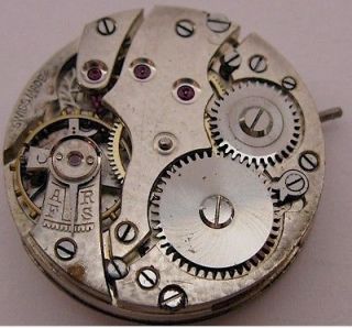 vintage round Minerva ? 15 jewels complete watch movement for parts