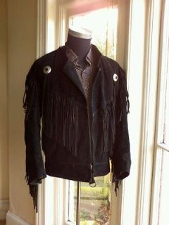 leather jacket fringe in Mens Clothing