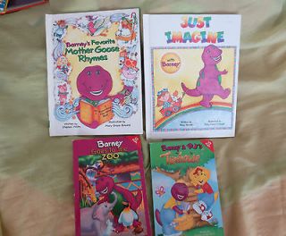 Barney Dinosaur Favorite Mother Goose ++ 4 Books See Photos for Titles