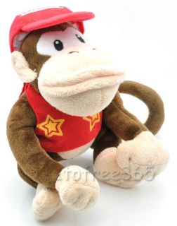 NEW Nintendo Super Mario Bros 7 Diddy Kong Plush Figure Doll Toy