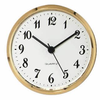 inch( 100 mm) White Face Arabic Clock Insert Fit Up Mounts into a 3