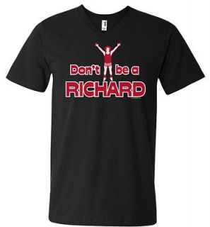 Dont be a Richard Mens V Neck T Shirt Tee Funny Simmons Fitness