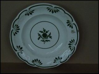 1840s hand Painted Sprig Cup Plate Dish Staffordshire