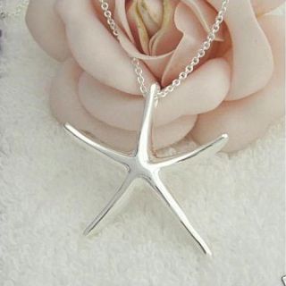 SILVER PLATED Starfish PENDANT NECKLACE PC08