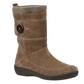 EASY SPIRIT womens snow boots WHITON black or taupe NEW suede wide