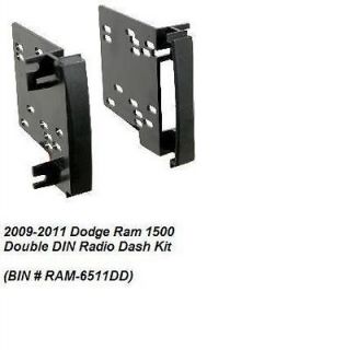 2009 2010 2011 Dodge Ram 1500 Double DIN Radio Dash Install Kit