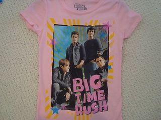NWT Big Time Rush BTR Girls PINK T Shirt KENDALL Logan JAMES Carlos