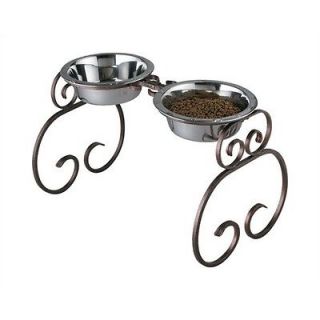 QT Dog Extra Tall Classic Wrought Iron Dog Feeder