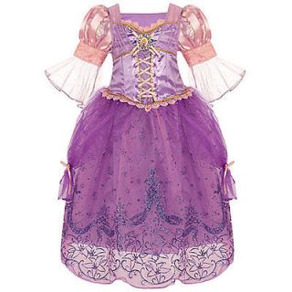 Disney Store Tangled Princess Rapunzel Deluxe Dress Costume Gown