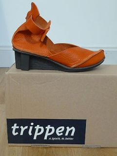 lagenlook orange leather X+ OS LEAF summer shoes 37 RRP £210.00