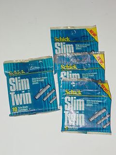 25 SCHICK Slim Twin Razor Refill Cartridges (3 packs of 5 & 1 pack