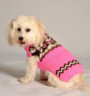 Dog Sweater PINK ASPEN Eco Green Knit WARM Soft 100% Wool Quality