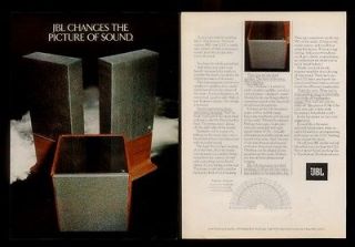 1977 JBL L212 stereo speakers photo vintage print ad