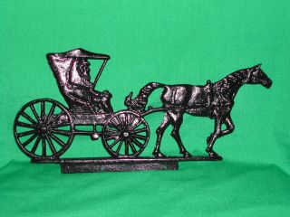 Horse and Buggy Mailbox Attachment Topper Heavy Duty Lawn Ornament