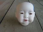 Open Mouth Bisque Dolls Head French German Blue Glass Eyes