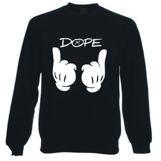 Black DOPE Sweatshirt Sweater Jumper Drake Mac Mickey Miller Mouse