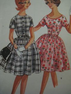 VTG McCalls Womens ROCKABILLY DRESS Sewing Pattern 6285