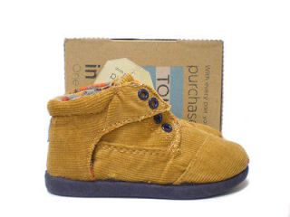 Tiny Toms Botas Khaki Cord Shoes 019003D12KHAK I Toddler 4~11.5