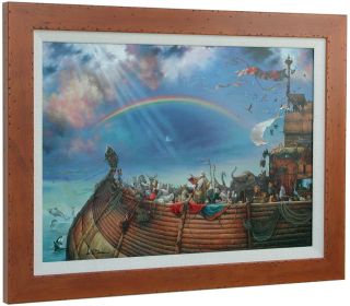 Tom duBois THE PROMISE Framed CANVAS with linen liner 14 x 20 Image