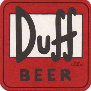 Duff Beer Coasters (Set of 6) as seen on Simpsons   NEW