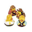 Lot of 4 Pirate Rubber Ducks Duckys Duckies Great for Lootbags FREE