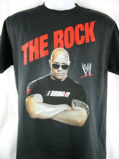 The Rock Standing Strong WWE Black Youth Size T shirt New