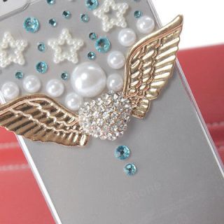 3D Eagle Crystal White Pearl diamond clear case cover fot iphone 5