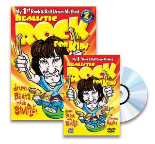 REALISTIC ROCK FOR KIDS   DRUM SET METHOD BOOK/CD/DVD SET
