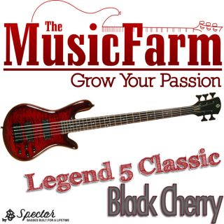 Spector Legend 5 Classic Electric Bass Guitar   Black Cherry