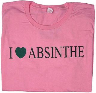 Love Absinthe Pink Womens Alcohol T Shirt NEW sz M