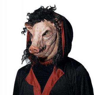 New Movie Costume Accessory Pig Mask Saw Mask with Hair Economy