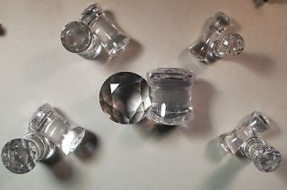 8G 6G 4G 2G 00G EAR PLUGS TUNNELS FACET CUT CLEAR CRYSTAL SADDLE STYLE