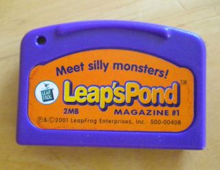 Leap Pad~Leaps Pond Magazine #1~Meet Silly Monsters~Cart ridge Only