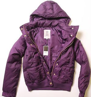 Newly listed (M) NWT $248 JUICY COUTURE eggplant purple hooded bomber