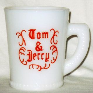Newly listed Tom & Jerry Mug Milk Glass McKee Hobnail Bottom Rim and