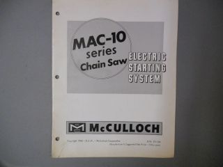 mcculloch electric chain saw