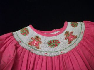 NEW SIZE 3T LITTLE THREADS SMOCKED GINGERBREAD BISHOP BOUTIQUE PINK