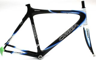 2005 ORBEA ORCA 57cm Road Bike Frameset Full Carbon W/Fork Black/Blue
